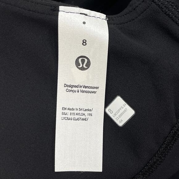 Lululemon Align Asymmetrical Bra Sz 8 S A/B New $58 Black Low Support Unpadded - Picture 7 of 14
